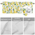 thumbnail image 2 of Kitchen Valances for Window, Summer Countryside Lemon Leaves Light Filtering Rod Pocket Valance Curtain, Watercolor Plants &nbsp;Short Curtains Window Topper for Bedroom Bathroom Living Room 60x18in, 2 of 9