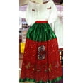 thumbnail image 5 of China Poblana Girls Folklorico Tri-Color Dress Set W/Eagle Sequin NWOT Small Skirt Length 24", 5 of 5