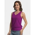 thumbnail image 3 of Women's Summer V Neck Tank Top Basic Sleeveless Casual Fit Shirts, 3 of 6