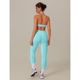 thumbnail image 3 of IDOPIP Workout Sets for Women 3 Piece Long Sleeve Shrug with Seamless Halter Sports Bra High Waist Leggings Gym Yoga Active Outfits S Mint Green, 3 of 8