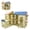 E, variant on Hamster Wooden Villa Natural Small Chew Toy for Mouse Gerbil Hedgehog Climbing