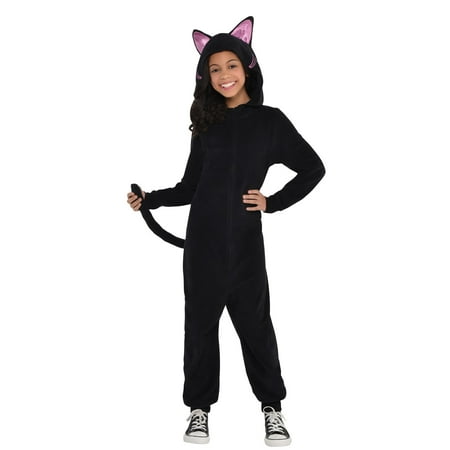 Child Black Cat Onesie Costume - Walmart.com