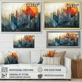 thumbnail image 5 of Designart "Abstract Mountain Landscape Orange and Green" Oversized Landscapes Framed Wall Art - Modern Orange Abstract Landscapes Entryway Framed Wall Art Print, 5 of 7