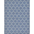 thumbnail image 1 of Unique Loom Outdoor Trellis Lattice Area Rug 9' x 12' Rectangle Navy Blue/Gray, 1 of 1