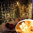 thumbnail image 4 of VicTsing 3*3M Curtain String lights 304 LED Wall Lights Christmas String Fairy Wedding Curtain Ligh For Home Decoration, 4 of 9