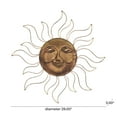 thumbnail image 3 of DecMode Metal Eclectic Celestial "Sun Face" Designed Wall Décor with Copper Metallic Brass Finish, 30"D, 3 of 8