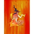 thumbnail image 1 of 11 x 15 In. Mermaid In Witches Hat Halloween Flag, Garden Size, 1 of 1