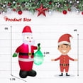 thumbnail image 2 of Gymax 5FT Christmas Self Inflatable Santa Holding Gift Bag Decoration w/ LED Lights & Sandbags, 2 of 10