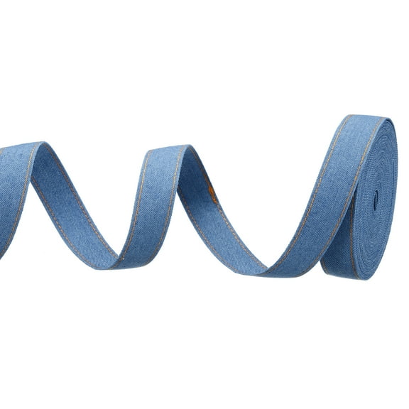 Uxcell 1" Denim Ribbon, 1 Roll 11 Yard Craft Strip, Blue