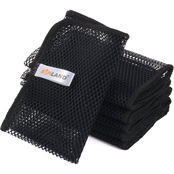Sunland Mesh Dish Cloths for Washing Dishes Fast Drying Netted Dish Rags No Odor Cleaning Cloths Dishes Scrubber for Kitchen Black 6pack