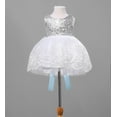 thumbnail image 4 of Robe Princesse Bébé Enfant Fille Nœud en Dentelle Florale Robe de Noël Fête Robes Formelles, 4 of 5