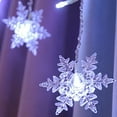 thumbnail image 6 of DONGPAI Snowflakes LED Curtain String Lights, 11.5Ft 96 LED Christmas Window Curtain Light Plug in String Light for Bedroom Wedding Birthday Party Indoor Outdoor, 6 of 8