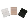 thumbnail image 2 of 3pcs Women's Elastic Bra Lingerie Extenders 3-Hooks 2 Rows Extension Straps in Different Colors (Black & White & Nude), 2 of 4