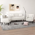 thumbnail image 2 of Uixe Cotton/ Linen Look Fabric Modern Accent Chair Armchair Sets Beige(Chair&Sofa Set) Chair&Sofa Set 3-Piece Polyester, 2 of 5