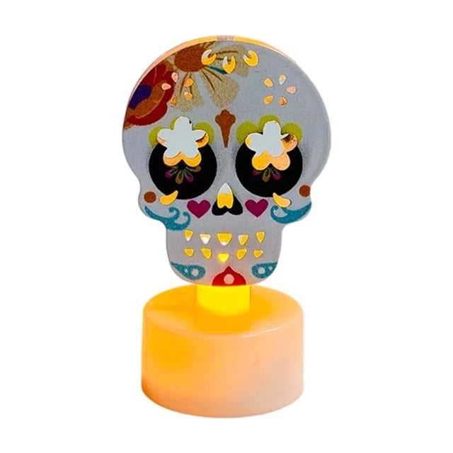 Electronic Candle Lights Festival LED Halloween Wind Lights Decorative Injection Candles Night Lights Halloween Style Desktop Scenery Candle Outdoor Water Wick Candle 5 Wick Extra Large Scented Glass