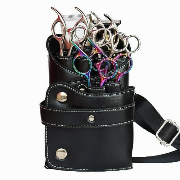Qaailabf Barber Hair Stylist Scissors Bag | Multi-Functional Waterproof Hairdressing Tool Organizer | Ergonomic Crossbody Belt Design | Durable Fabric | Stylish Travel Satchel
