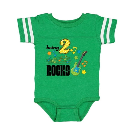 

Inktastic Being Two Rocks- second birthday Gift Baby Boy or Baby Girl Bodysuit