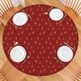 thumbnail image 2 of Red Christmas Deer Pattern Round Fitted Tablecloth with Elastic Edge,Dining Table Cover Waterproof,Outdoor Round Tablecloth for Camping,Dining,Indoor and Outdoor, 2 of 7