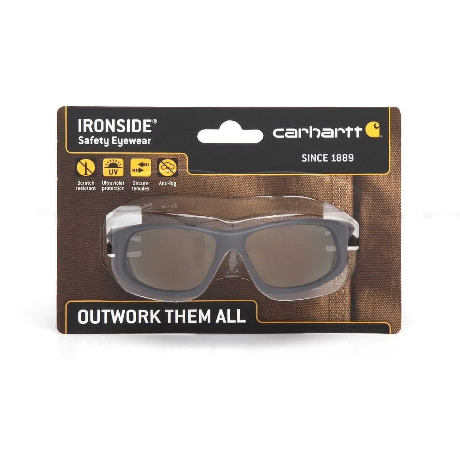 公式 Carhartt Ironside Safety Glasses, Retail Clamshell Packaging 保護メガネ・防災面
