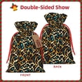 thumbnail image 2 of Naloa Teal Leopard Drawstring Christmas Bags, 3D Xmas Gift Bags, Christmas Wrapping Bags, Xmas Goodie Bags, Treat Pouch Bags, Party Favor Bags-Medium, 2 of 9