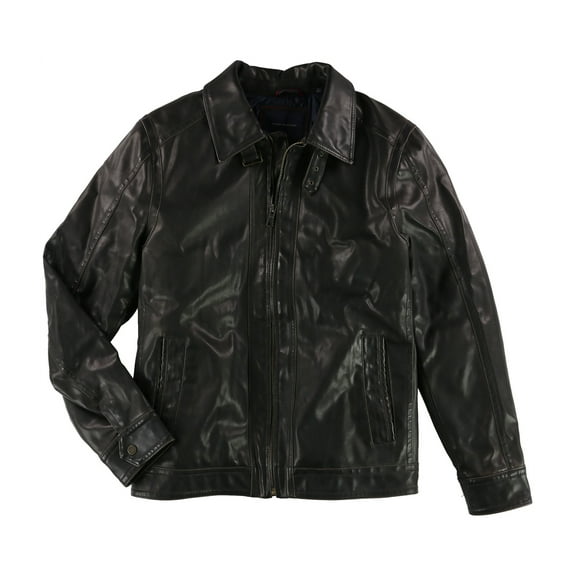 Tommy Hilfiger Womens Full Zip Motorcycle Jacket, Brown, X-Large