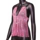 thumbnail image 4 of Top De Tirantes Brillante Cadena de diamantes de imitación Top corto sin mangas para mujer Traje de playa sin espalda (Rosa M) Cgtredaw para Mujer Rosa T L, 4 of 8