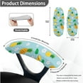 thumbnail image 6 of SCRAWLGOD Pineapple Monstera Floral Comfy Office Chair Slipcover with Arm Rest Covers 4 Pieces Set Easy to Remove Swivel Chair Cover Dustproof Universal Desk Chair Protector, 6 of 7