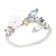 thumbnail image 4 of Anillo abierto con forma de flor de circón colorido para mujer, anillo popular con personalidad de moda para el dedo índice de chica sexy, 4 of 6