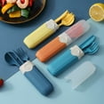 thumbnail image 5 of 4Pcs Dinnerware Fork Chopstick Cutter Spoon,Food Grade Material Portable Tableware Set with Storage Box for Outdoor, 5 of 9