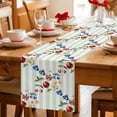 thumbnail image 5 of Spring Botanical Table Runner 90 Inches, Sage Green Striped Fruits Floral Bed Runner Dresser Scarves Tabletop for Indoor Outdoor Parties/Ceremony/Banquet, 13" x 90", 5 of 9
