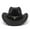 Black, variant on Women's Vintage Curved-Brim Jazz Hat | Suede Material, Embodies Western Flair and British Elegance,,One Size