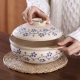 thumbnail image 3 of Coarse Pottery Pot Household Soup Stew Cooking Porridge Pot Ceramic Soup Pot Rice High Temperature Resistant Casserole, 2L/3.5L, 3 of 7