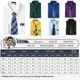 thumbnail image 3 of Mens Dress Shirts and Tie Pocket Square Set Long Sleeve Button Down Formal Dress Shirts for Men 3XL, 3 of 9