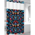 thumbnail image 4 of Spring Floral No Hook Shower Curtain Waterproof, Bathroom Curtains with Snap in Liners and See Through Top Window, Modern Abstract Art Birds Hotel Style Bathtub Curtains Shower 54"Wx78"L, 4 of 8