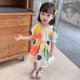 thumbnail image 2 of Gaun Anak Perempuan Musim Panas Gaun Lengan Gelembung Grafiti Warna Manis Gaya Korea Baju Anak-anak Bayi Baju Anak-anak zhangmengya LED, 2 of 2