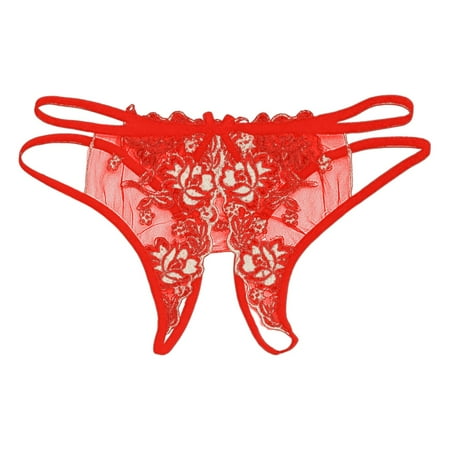 Womens Crotchless Panties Red Underwear Women s Sexy Lingerie & Underwear Women Comfortable Hipster Panties Cheeky Panties One Size