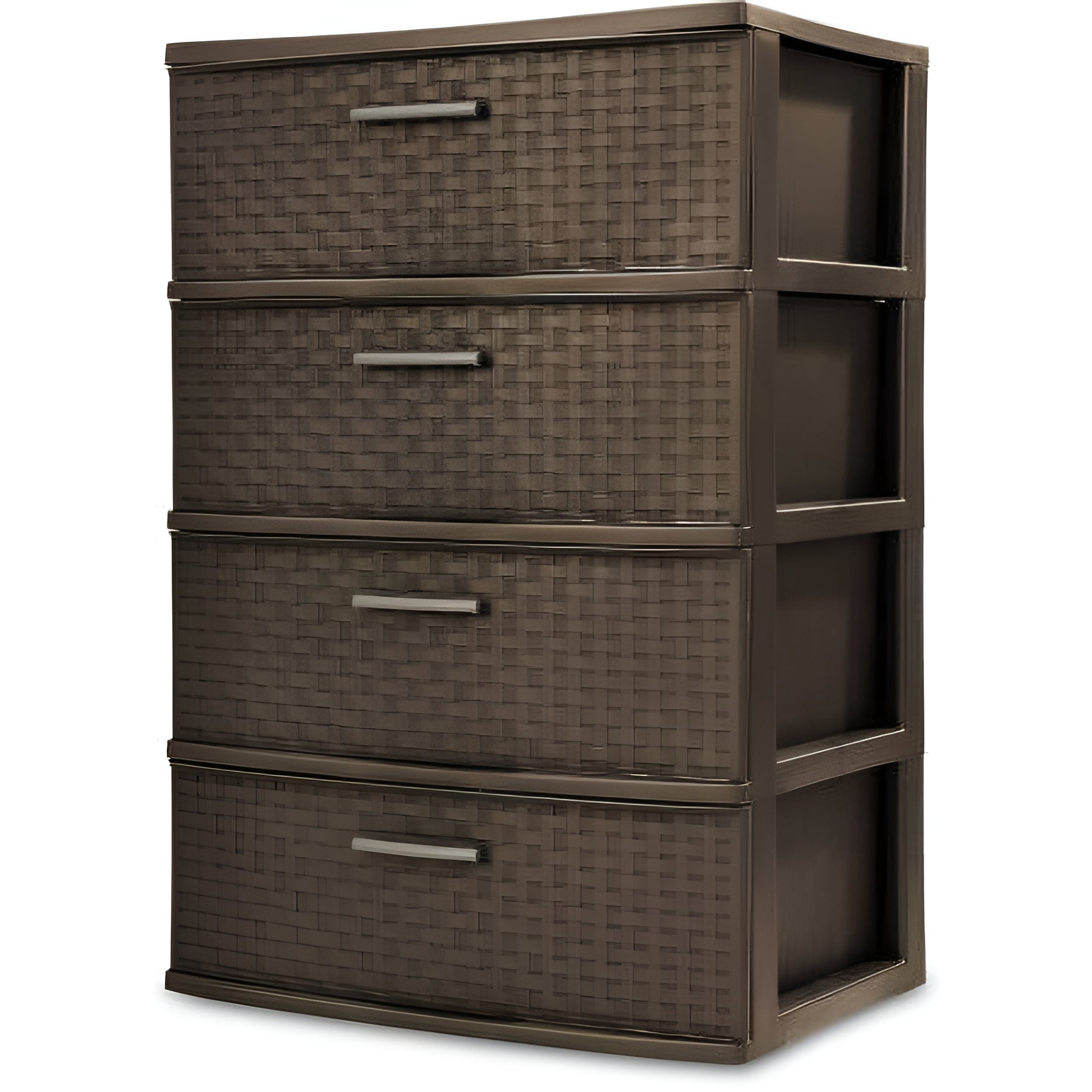 Sterilite 4 Drawer Wide Weave Tower, Espresso - 1 Pack