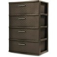 thumbnail image 2 of Sterilite 4 Drawer Wide Weave Tower, Espresso - 1 Pack, 2 of 2