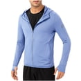 thumbnail image 2 of Nmnitkp Men's UPF 50+ Sun Protection Hooded Jacket UV Shirt Long Sleeve SPF Quick Dry for Fishing Hiking Workout & High Quality Sunscreen Fabric Mens Sun Protection Shirts with Zip Pockets, 2 of 4