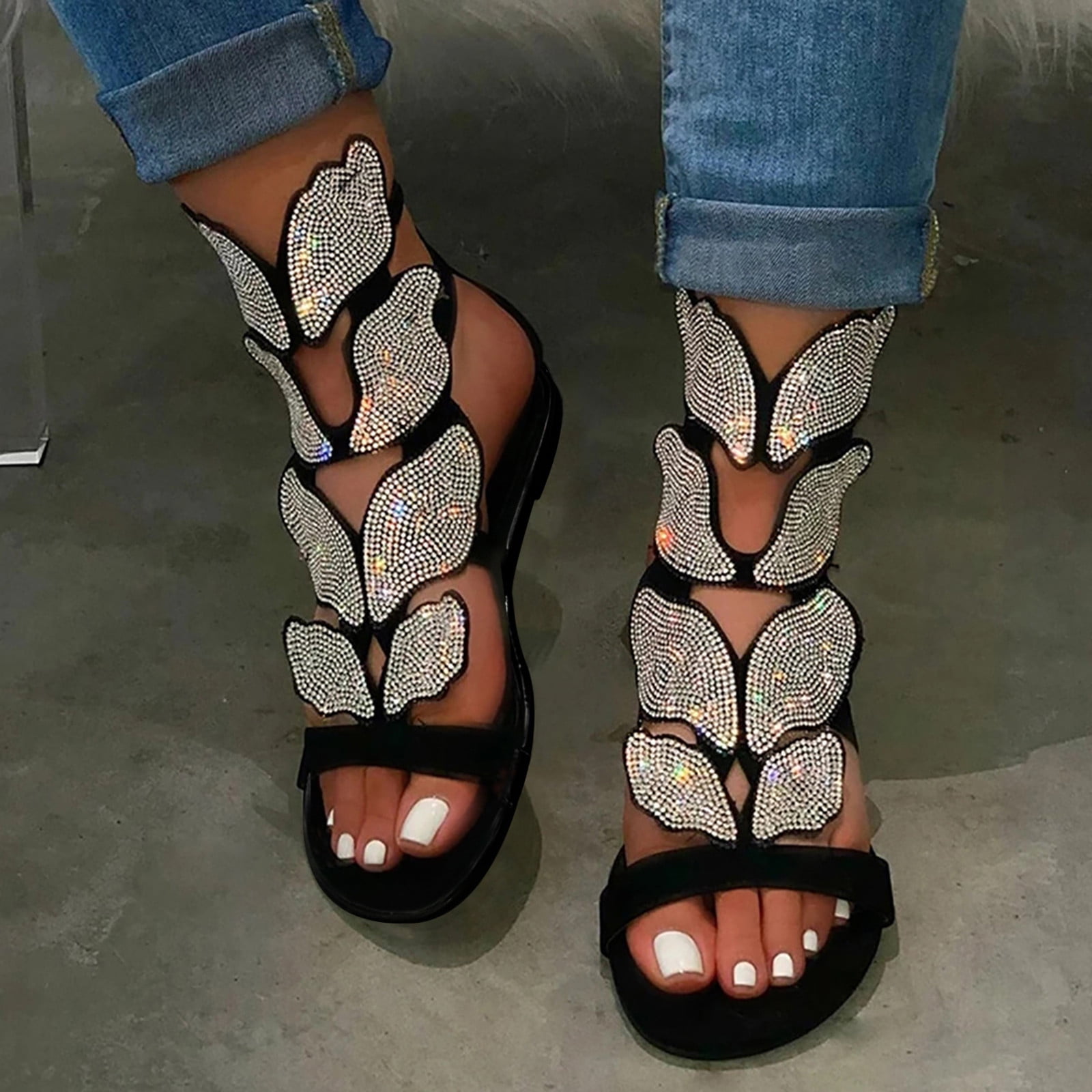 Womens Rhinestone Warm Knee High Boots Fringe Pull On Tassels Moccasin Vogue Hot 