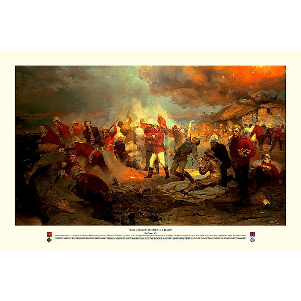 The Defence Of Rorkes Drift Poster Print by Lady Butler (39 x 26