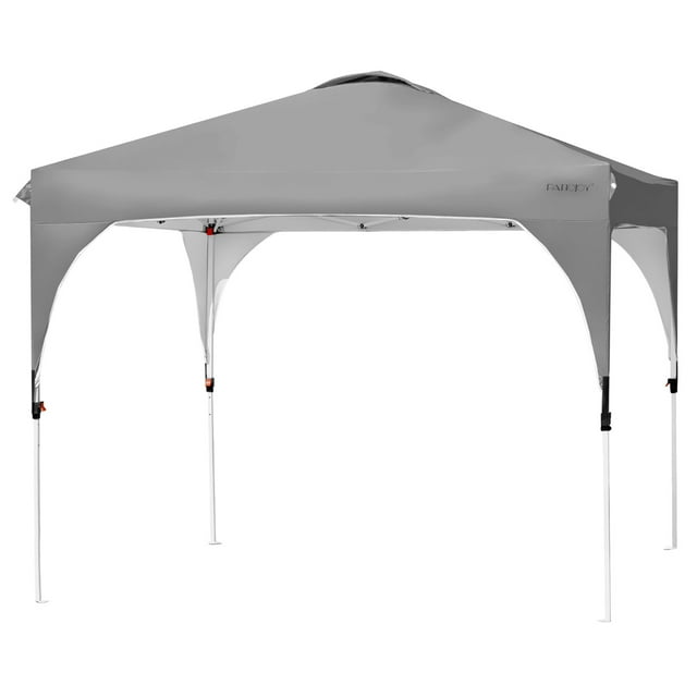 Costway Abri Solaire Extérieur 10x10 Pi à Montage Instantané, Hauteur Ajustable, avec Sac à Roulettes