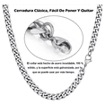 thumbnail image 2 of Collar Cubano Eslabón Unisex De Acero Inoxidable Xtellar Plateado, 2 of 4