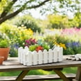 thumbnail image 5 of Planter Boxes Classic Picket Fence Flower Pot Rectangular Planters Window Box Design for Indoor Outdoor Plants (26*12Cm), 5 of 6