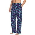 thumbnail image 6 of Pofeuu Skull daisy Gradient Print Men's Pajama Pants, Soft Lounge Pajama Pants with big pockets for Men Plaid Pj Bottoms-Large, 6 of 6
