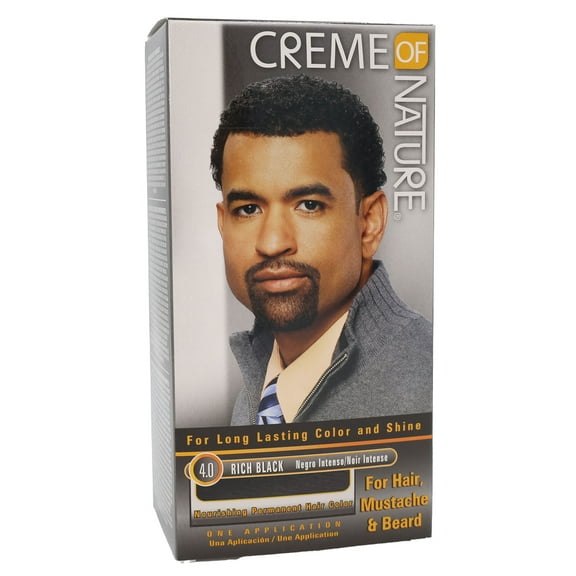 Creme Of Nature Gel Men Hair Color Mustache Kit Rich Black