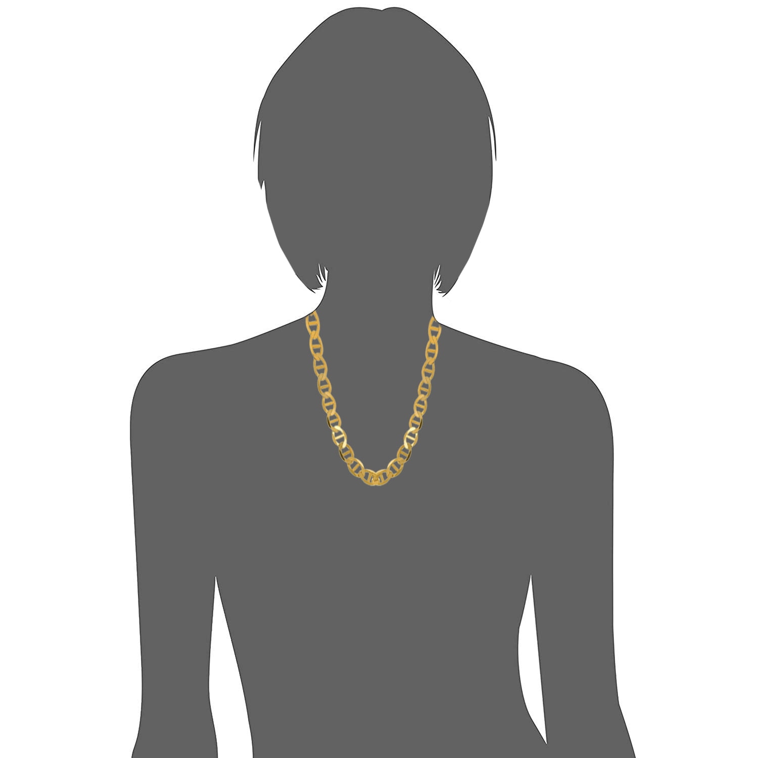 Free Shipping! 10k and 14k Solid Yellow Gold 1.2mm  5.5mm Mariner Link Chain Necklace, Lobster Claw 24"  (图2)