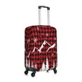 thumbnail image 3 of Balery Christmas Tree Buffalo Plaid Luggage Cover Protector, Scratch And Dirt Resistant, Fits 18-32 Inch Luggage - Large, 3 of 9