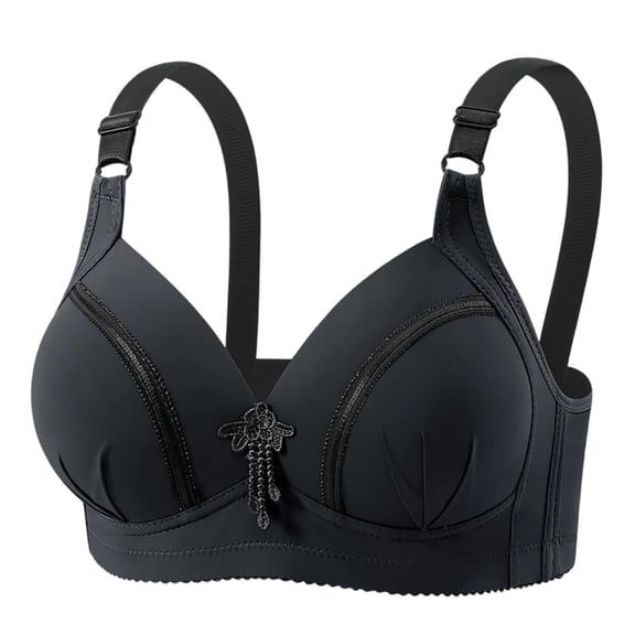 IFNWSV Wireless Push Up Bra for Women, Breathable Seamless Everyday Comfort Bra, Solid Color Lightly Padded Full Coverage T-Shirt Bra