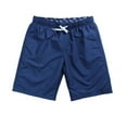 thumbnail image 2 of WREESH Men's Summer Swim Trunks Solid Color Beach Shorts Quick Dry Board Shorts Lightweight Surfing Shorts Casual Bathing Suit Navy, 2 of 7
